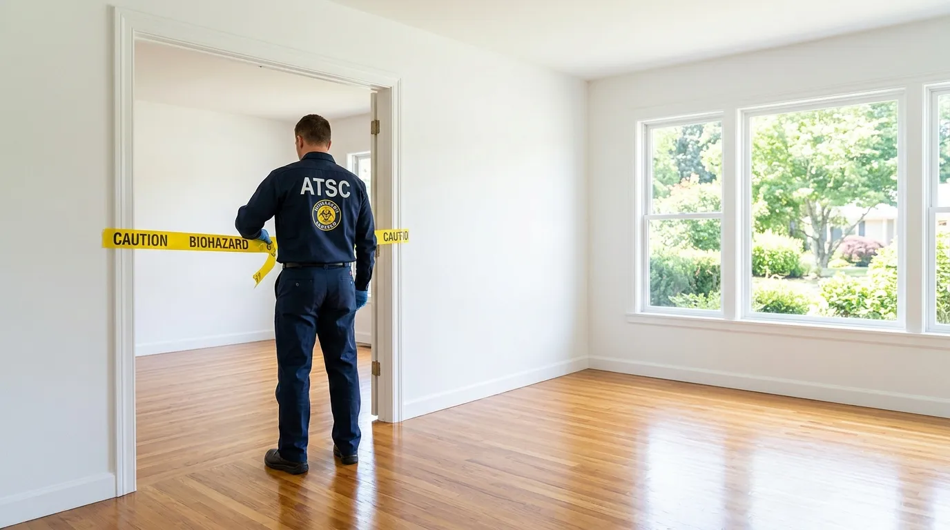 Certified biohazard cleanup crew performing Decomposition Cleanup in Hialeah